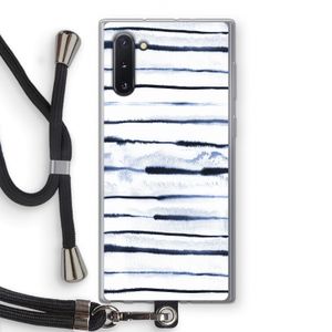 Ink Stripes: Samsung Galaxy Note 10 Transparant Hoesje met koord