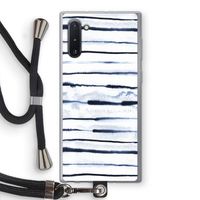 Ink Stripes: Samsung Galaxy Note 10 Transparant Hoesje met koord
