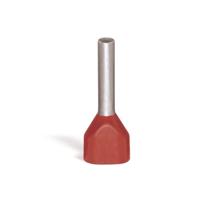 WAGO 216-542 Dubbele adereindhulzen 1 mm² Deels geïsoleerd Rood 500 stuk(s)