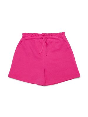 MAX&Co. Kids short en coton à logo brodé - Rose