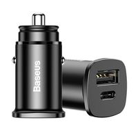 Baseus PPS 30W Autolader - USB-C PD, QC4.0/3.0, SCP, AFC - Zwart - thumbnail