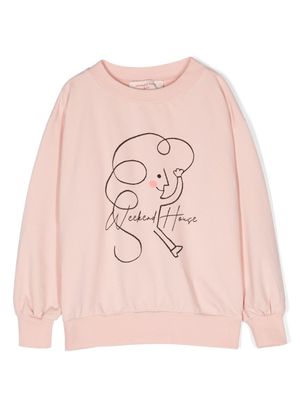 Weekend House Kids. t-shirt en coton à imprimé graphique - Rose