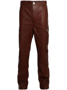 AMIRI pantalon cargo évasé en cuir - Marron