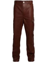 AMIRI pantalon cargo évasé en cuir - Marron