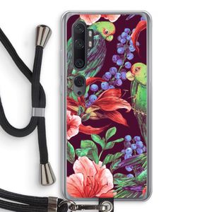 Papegaaien: Xiaomi Mi Note 10 Transparant Hoesje met koord
