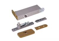 ODB-100G Taatsdeurscharnier goud voor pivoterende deuren van max.100kg - gouden afdekplaten - thumbnail