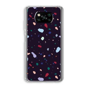 Dark Rounded Terrazzo: Xiaomi Poco X3 Pro Transparant Hoesje