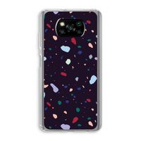 Dark Rounded Terrazzo: Xiaomi Poco X3 Pro Transparant Hoesje