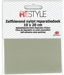 Restyle Reparatiedoek Nylon 10 cm x 20 cm Zelfklevend 004 Lichtgrijs