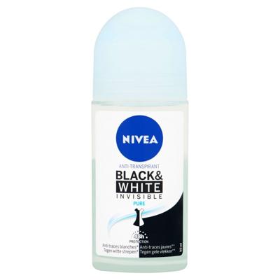 Nivea Deodorant roller invisible black & white pure 50 Milliliter