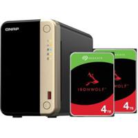 NAS Starterkit QNAP TS-264 + 2x 4TB Seagate Ironwolf