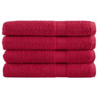VidaXL Handdoeken solund 4 st 600 g/m² 100x200 cm rood