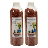 2x pakjes decoratie steentjes/kiezeltjes fijn chocolade bruin 1,5 kg