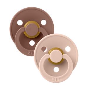 Set van 2 BIBS Colour-fopspenen, maat 1 van 0 tot 6 maanden terracotta