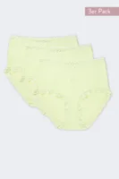 Nina von C 3-pack dames Tailleslip - Kant - Colours - Dames onderbroeken modal - Vrolijke kleuren