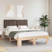 Bedframe met Gevoerd Hoofdgedeelte Taupe 140 x 190 cm