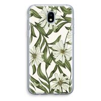 Wit bloemenpatroon: Samsung Galaxy J5 (2017) Transparant Hoesje