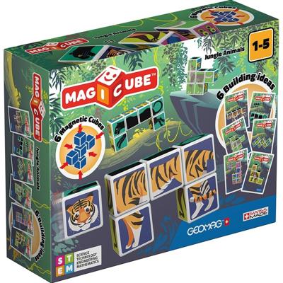 Geomag Magicube Printed Jungle & Cards 6 stuks