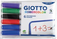 Giotto Robercolor whiteboardmarker, medium, ronde punt, etui met 6 stuks in geassorteerde kleuren - thumbnail