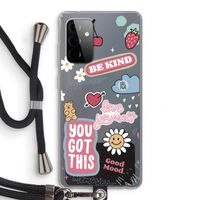 Positivity: Samsung Galaxy A72 5G Transparant Hoesje met koord
