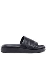 Diesel Sa-Slide D Oval logo-embossed slides - Noir - thumbnail