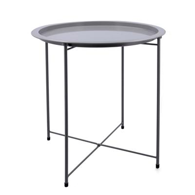 Bijzettafel Vinthera Moa Staal 47 x 50 cm Grijs Metaal