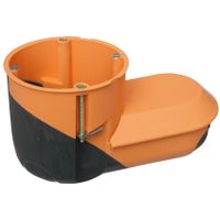 Hollewand inbouwdoos met extra ruimte oranje luchtdicht