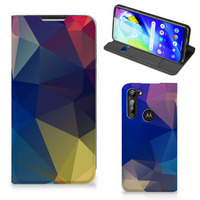 Motorola Moto G8 Power Stand Case Polygon Dark - thumbnail