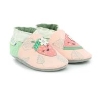 Robeez babyslofjes Fruit's Party rose clair vert clair Maat