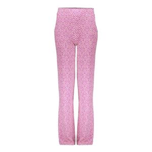 Geisha zomer broek meisjes - wide - AOP - cassis / off white