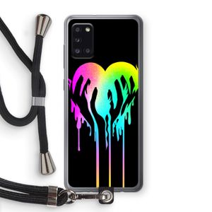 Hold My Heart: Samsung Galaxy A31 Transparant Hoesje met koord