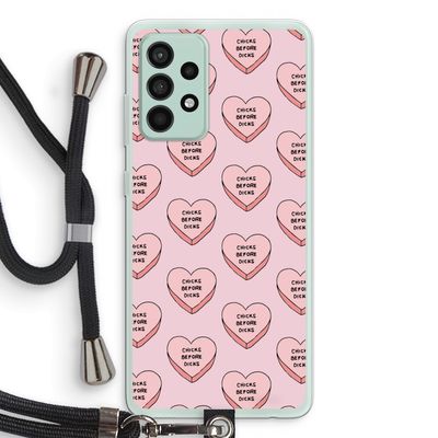 Chicks before dicks: Samsung Galaxy A52s 5G Transparant Hoesje met koord