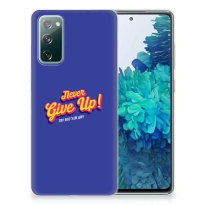 Samsung Galaxy S20 FE | Siliconen hoesje | met naam Never Give Up
