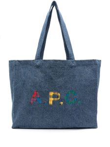 A.P.C. sac cabas Diane à logo imprimé - Bleu