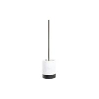 Toiletborstel DKD Home Decor Wit Zwart Hars Roestvrij staal Marmer Modern 10 x 10 x 37,4 cm