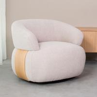 LABEL51 Fauteuil Valenza - Naturel - Boucle - Naturel Eiken