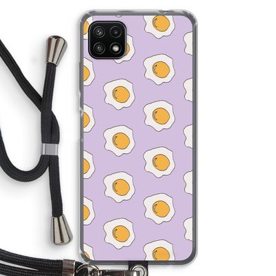 Bacon to my eggs #1: Samsung Galaxy A22 5G Transparant Hoesje met koord