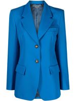 Victoria Beckham blazer à simple boutonnage - Bleu