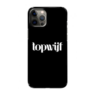 Topwijf Zwart: Volledig geprint iPhone 12 Hoesje