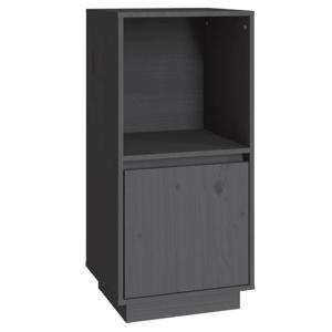 vidaXL Dressoir 38x35x80 cm massief grenenhout grijs