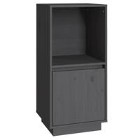 vidaXL Dressoir 38x35x80 cm massief grenenhout grijs - thumbnail