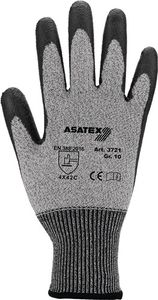 Asatex Snijbestendige handschoen | maat 9 gemêleerd/zwart | EN 388 PSA-categorie II | EN 388 | 10 paar - 3721/9 3721/9