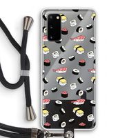 Sushi time: Samsung Galaxy S20 Transparant Hoesje met koord