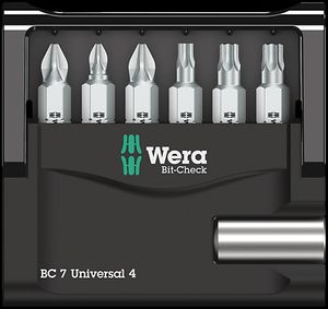 Wera Bitassortiment, Bit-Check 7 Universal 4, PH/PZ/TX - 7-delig - 1 stuk(s) - 05135810001