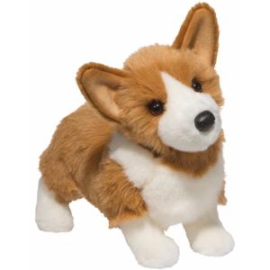 Pluche Welsh Corgi honden knuffel - bruin/wit - 41 cm - knuffels