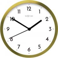 NeXtime klok 2523gw arabic, ø44 cm, wall, gold/ white