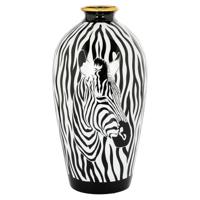 Richmond Vaas Lizia Zebraprint - Zwart