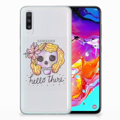 Silicone Back Case Samsung Galaxy A70 Boho Skull Silicone Back Case Samsung Galaxy A70 Boho Skull