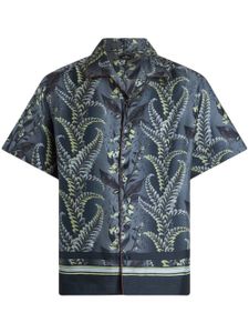 ETRO chemise en soie à fleurs - Gris