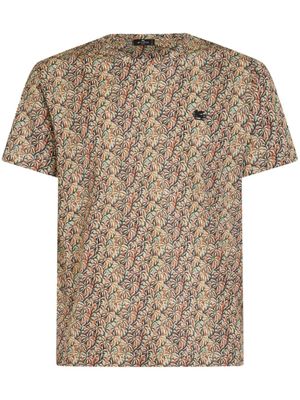 ETRO t-shirt en coton à imprimé graphique - Orange